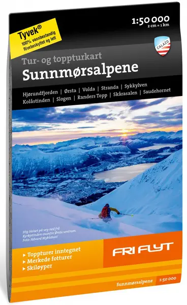 Tur- og toppturskart: Sunnmørsalpene 1:50 000