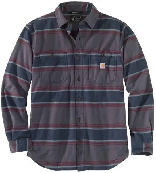 Carhartt M's Hamilton Fleece Lined Shirt Shadow Stripe