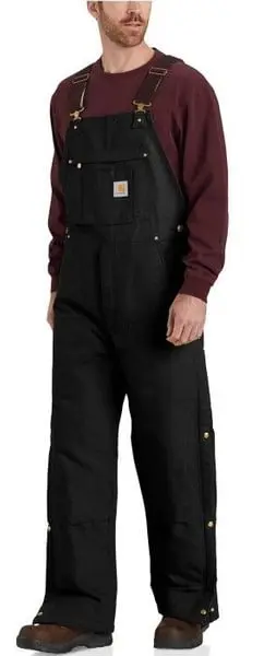 Carhartt M's Firm Duck Insulated Bib Overall Black