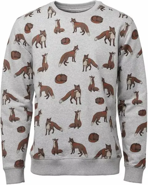Fox Sweater Men Fox Print