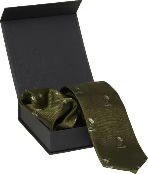 Ducks Tie & Hanky Set Green