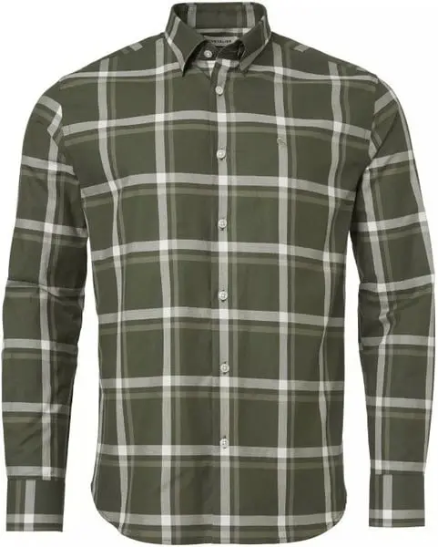 Elcot Shirt Men Pine Green Checked