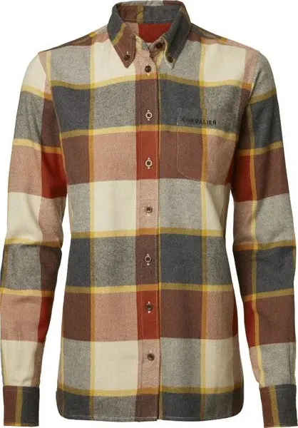 Deer Flannel Shirt Women Red Pear Checked