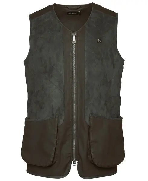 Vintage Dogsport Vest Men Leather Brown