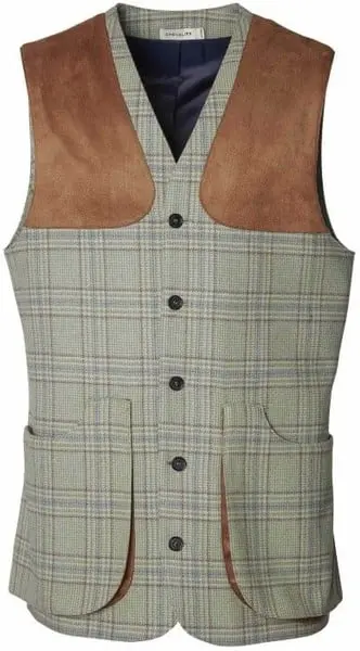 Wiston Tweed Shooting Vest Men Willlow Checked
