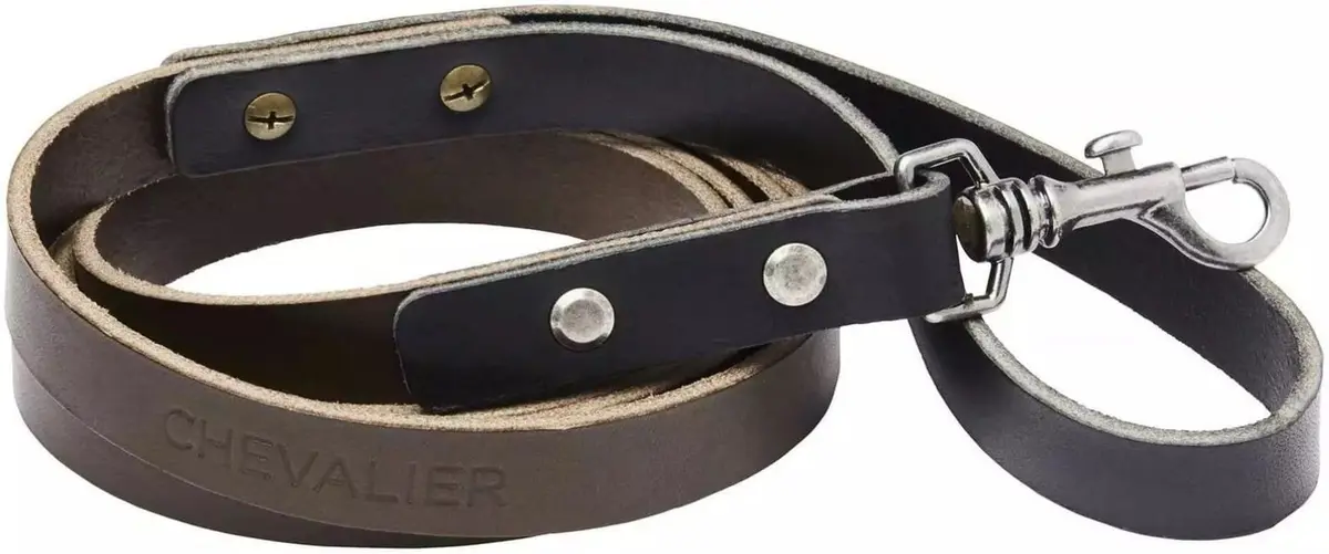 Dog Leash Leather Brown