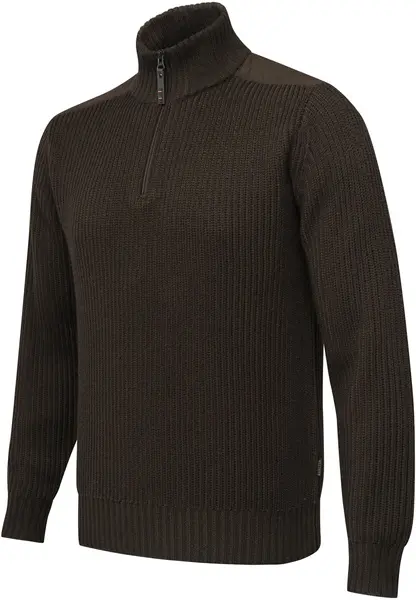 Dover Half Zip Tech Sweater Brown Bark & Moss