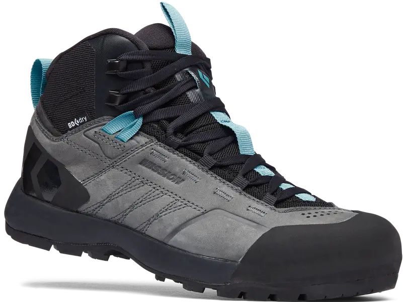 W's Mission Leather Mid WP Approach Shoes Steel Grey/Costal Blue