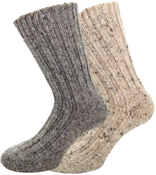Raggsockor 2-pack Grå/Beige