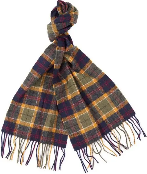 Lambswool Scarf Green/Navy/Red Tartan