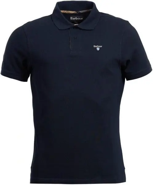 M's Tartan Pique Polo New Navy