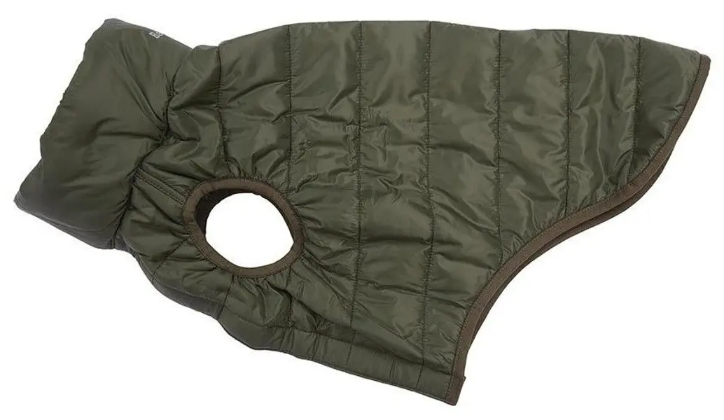 Dog Baffle Quilt Coat Olive