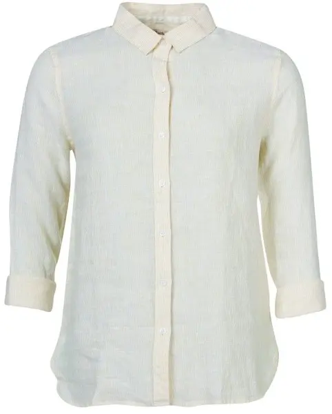 W's Marine Linen Shirt Yellow Haze/White
