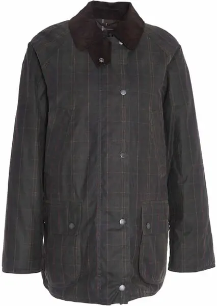 W's Ashby Tartan Wax Jacket Olive
