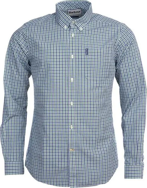 M's Gingham 16 Shirt Tailored Fit Green