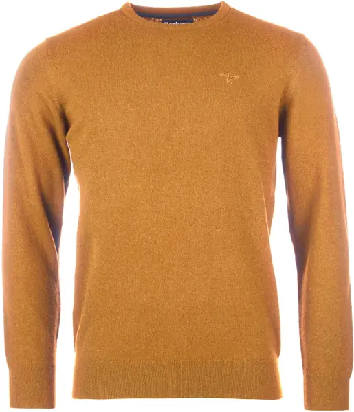 M's Essential Lambswool Crew Neck Neck Dark Copper