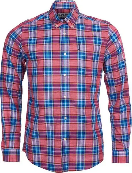 M's Highland Check 26 Shirt Tailored Fit Fit Red