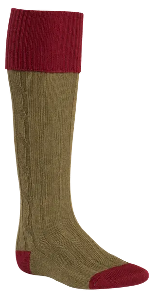 M's Shooting Sock Bordeaux/Olive