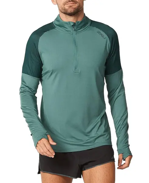 Light Speed 1/2 Zip Silver Sage/Black Reflective
