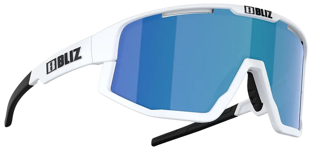 Fusion Small Matt White with Brown/Blue Multi