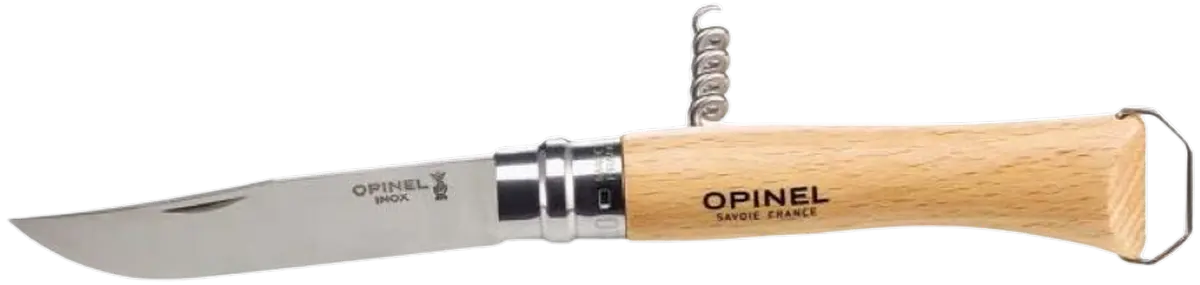 Corkscrew, Bottle Opener, Knife N°10 Beechwood