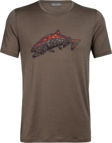 Mens Tech Lite SS Crewe Salmon Driftwood