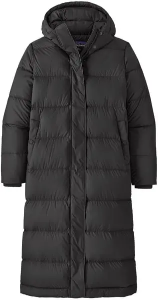 W's Silent Down Long Parka Black