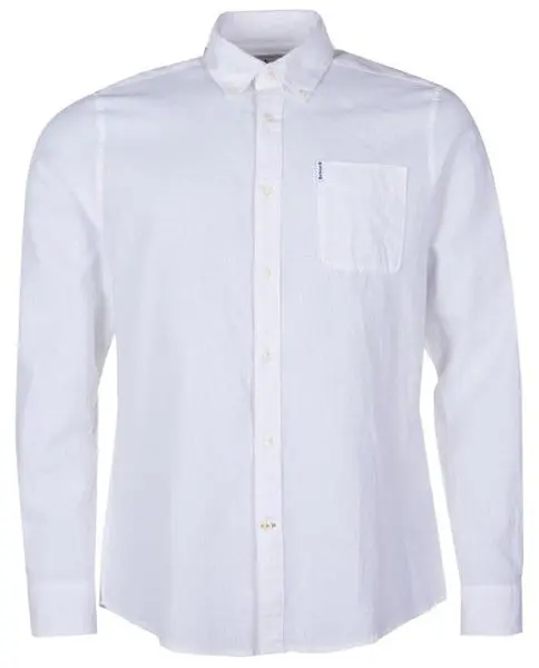M's Linen Mix 1 Tailored White