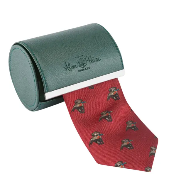 Ripon Silk Tie - Retriever Design Red