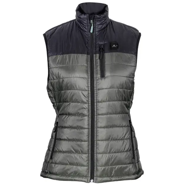 Heat Puff Vest Dame Grågrønn