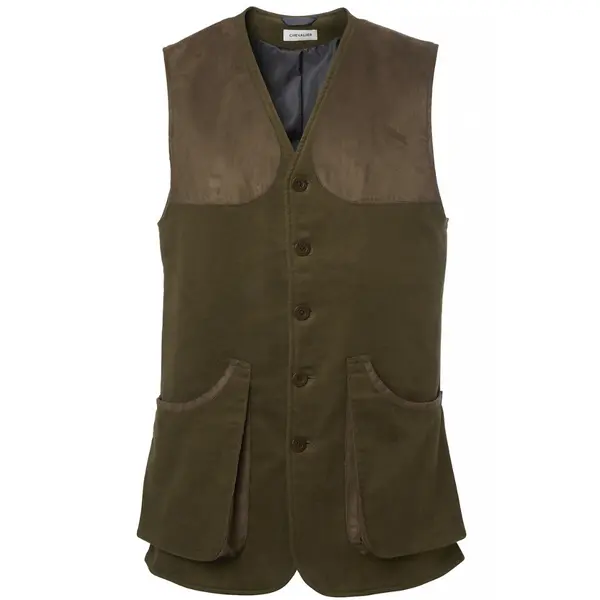 M's Preston Moleskin Shooting Vest Forest Green