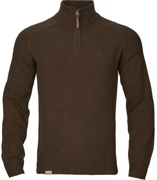 M's Vincent Merino Half Zip Pullover Demitasse Brown