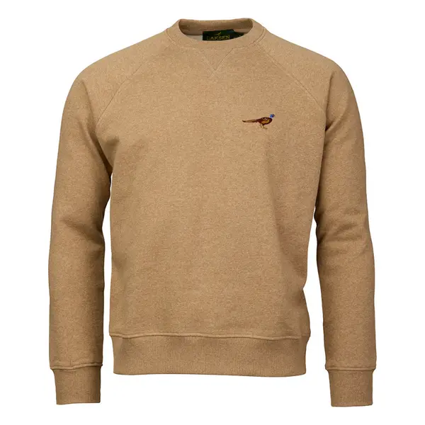M's True Pheasant Logo Sweat Camel Melange