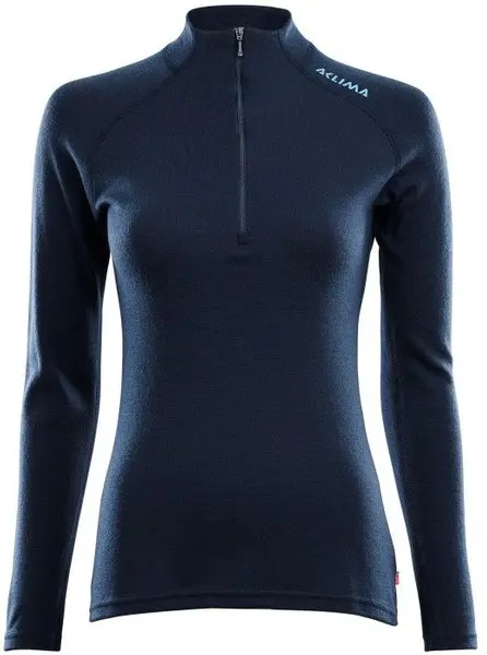 Aclima W's WarmWool Mockneck Shirt Navy Blazer