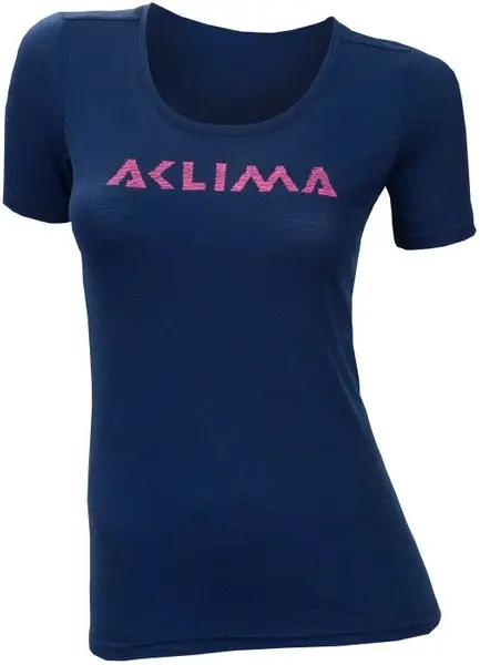 Aclima Lightwool T-Shirt Logo Woman (2019) Insignia Blue