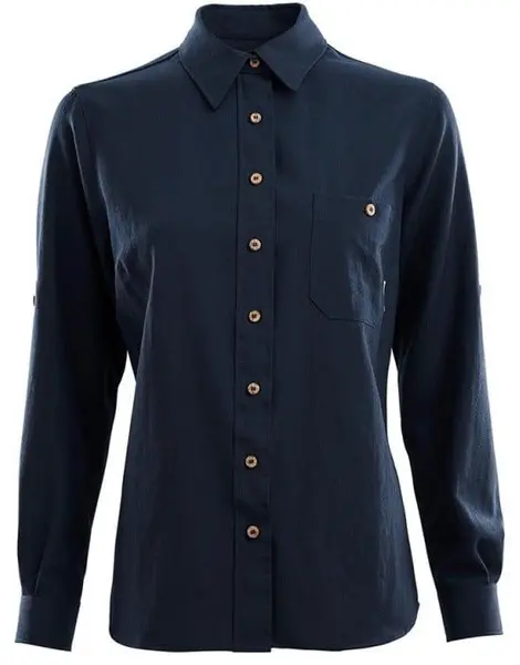 Aclima LeisureWool Woven Woolshirt Woman Navy Blazer