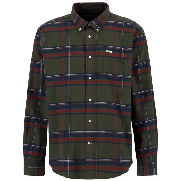 M's Dogwood Regular Checked Shirt Olive