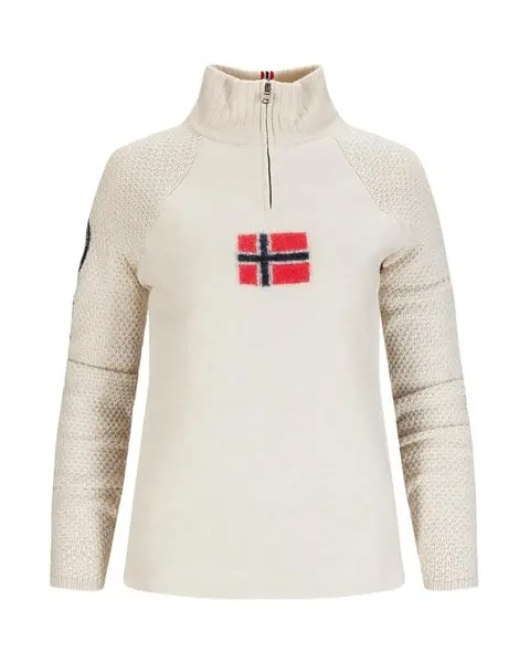 Boiled Ski Sweater Womens Oatmeal/Norge