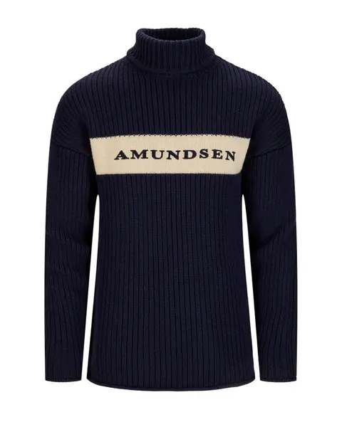 Heroes Ski Turtle Neck Mens Faded Navy/Natural
