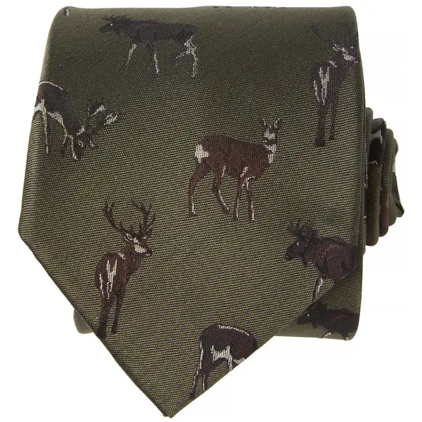 Dixter Silk Tie Rifle Green Deer