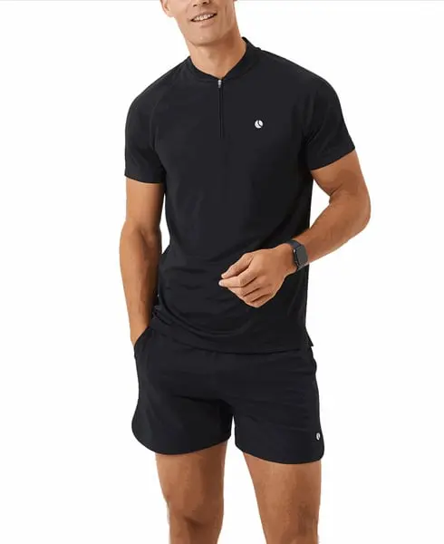 Ace Performance Zip Polo Black Beauty