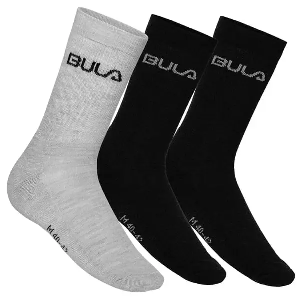 3pk Box Wool Socks BLACK