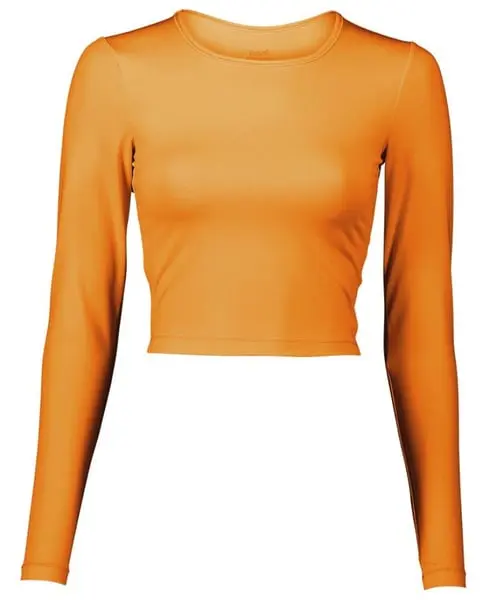 Crop Long Sleeve Sunset Yellow