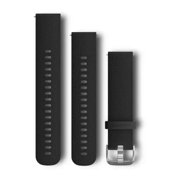 Quick Release 20 Silikon Silver Svart