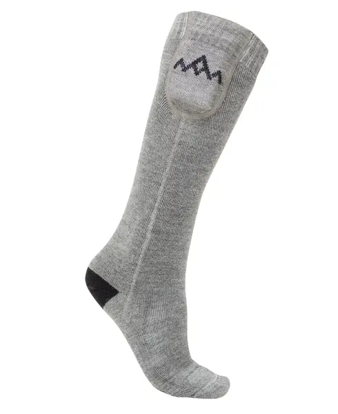 Heated Everyday Socks w.batteries Grey