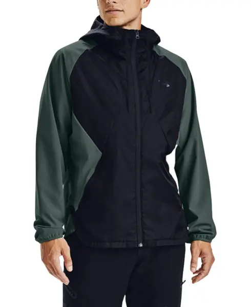 Stretch-vevd Med Hette Lichen Blue/Black