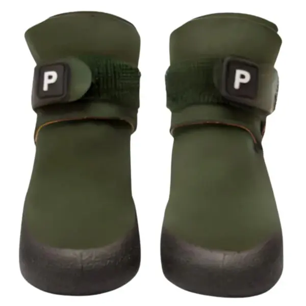 Dog Shoes 2 pcs size 6-7 Olive
