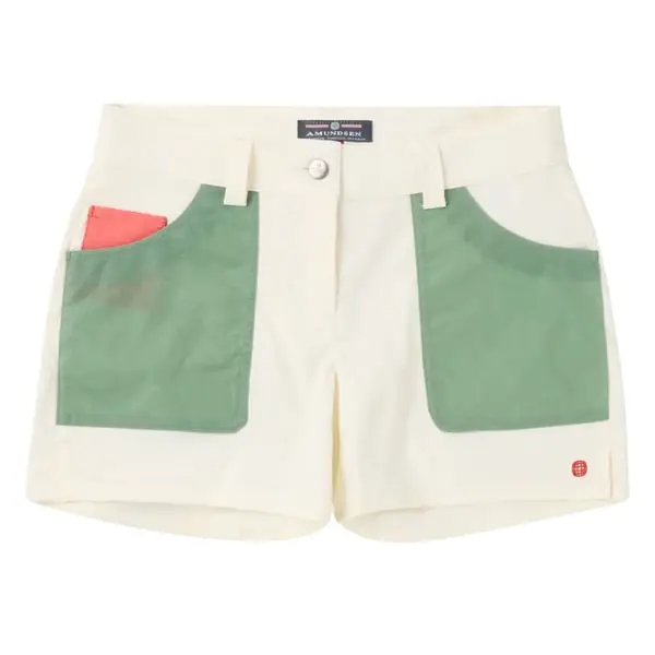 5Incher Field Shorts Womens Offwhite/Willow Green