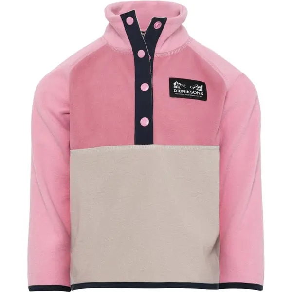 Monte Kids Half Button 5 Heather Pink