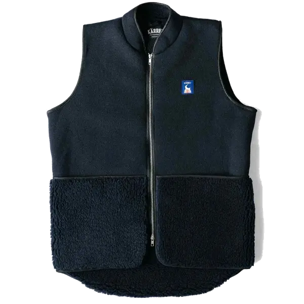 Retro Pile Vest Navy